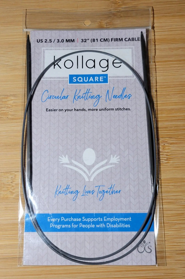 Kollage Circular Firm US 2.5 (3.0 mm) & 32 inch/81 cm Yarn Traveler & Haberdashery