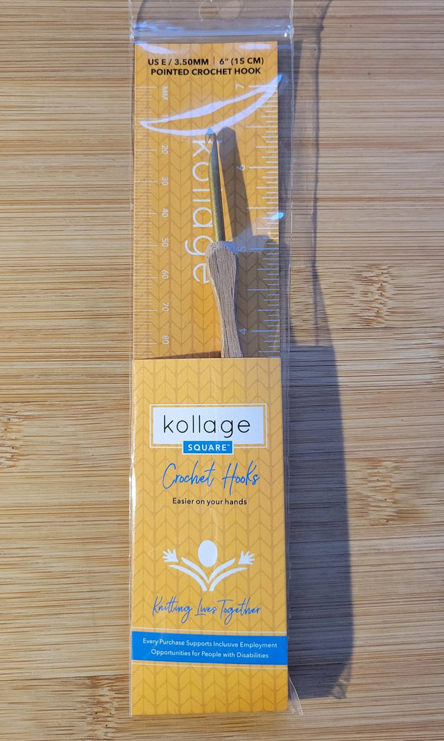 Kollage Pointed Tip Crochet Hook (US E/3.50mm) Yarn Traveler & Haberdashery
