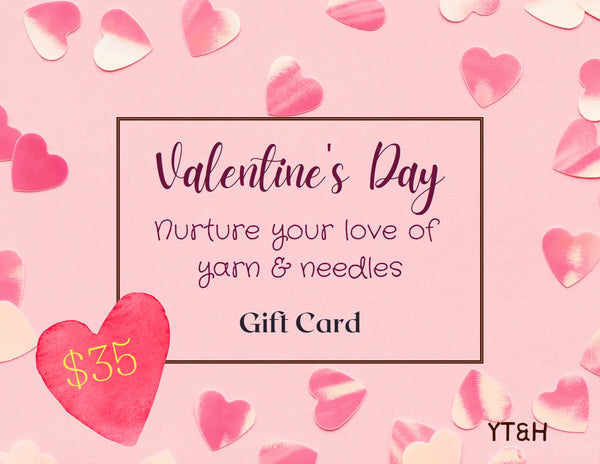 Yarn Traveler & Haberdashery Valentine's Day Gift Card/Certificate Yarn Traveler & Haberdashery