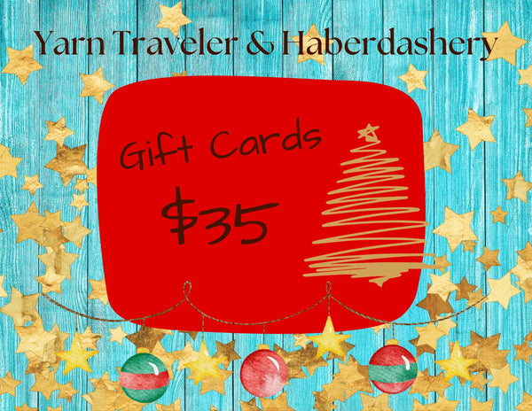 Yarn Traveler & Haberdashery Christmas Gift Card/Certificate Yarn Traveler & Haberdashery