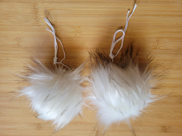 Faux Fur Pompoms Artic Fox Yarn Traveler & Haberdashery